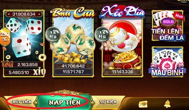 Hệ thống nạp, rút tiền uy tín và đáng tin cậy