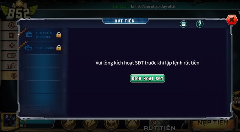 Hướng dẫn rút tiền an toàn tại cổng game bài B52 Club