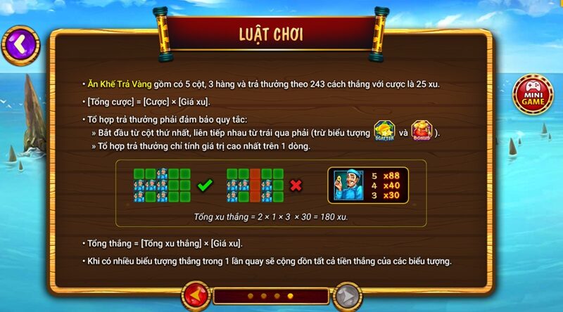 Tận hưởng luật chơi game slot vô cùng hấp dẫn